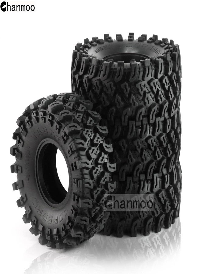 Chanmoo إطارات Chanmoo 2.2 RC Crawler، إطارات مطاطية Slingers Grappler Mud Wheels لسيارات الزحف الصخرية بمقياس 1:10، Axial SCX10 90047 D90 TF2، Tamiya CC01، Traxxas TRX4، جنوط Beadlock مقاس 2.2 بوصة، 4 قطع - Image 4